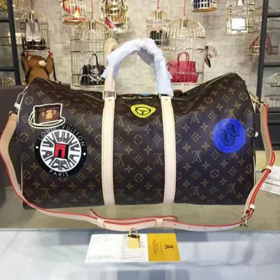 Сумка Louis Vuitton M41441 Keepall Bandouliere 50 Duffel Bag Monogram Canvas "Brown" фото № 3