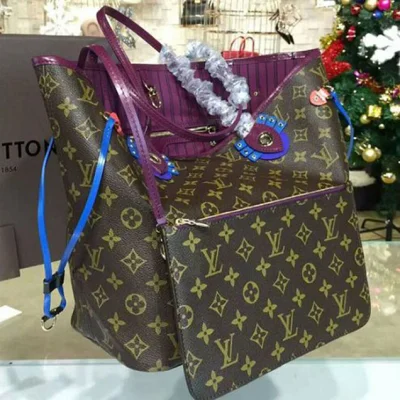Сумка Louis Vuitton M41664 Neverfull MM Totem Shoulder Bag Monogram Canvas "Brown" фото № 3