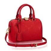 Сумка Louis Vuitton M42395 Speedy Bandouliere 20 Tote Bag Monogram Empreinte Leather "Red"