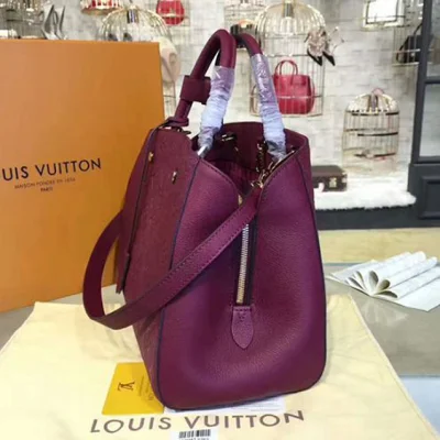 Сумка Louis Vuitton M43258 Montaigne MM Tote Bag Monogram Empreinte Leather "Purple" фото № 3