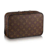Косметичка Louis Vuitton M47506 Toilet Pouch GM Monogram Macassar Canvas "Brown"