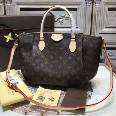 Сумка Louis Vuitton M48814 Turenne MM Tote Bag Monogram Canvas "Brown" фото № 4