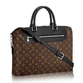 Портфель Louis Vuitton M54019 Porte-Documents Jour Briefcase Monogram Macassar Canvas "Brown"