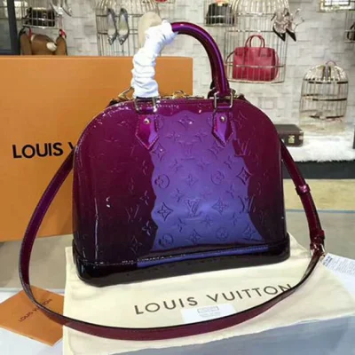 Сумка Louis Vuitton M90321 Alma PM Tote Bag Monogram Vernis "Red" фото № 3