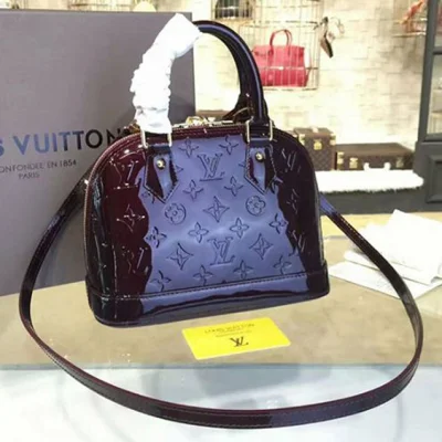 Сумка Louis Vuitton M90988 Alma BB Tote Bag Monogram Vernis "Chocolate" фото № 4