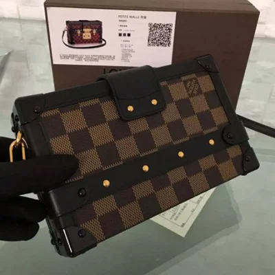 Сумка Louis Vuitton N41003 Petite Malle Crossbody Bag Damier Ebene Canvas "Brown" фото № 4