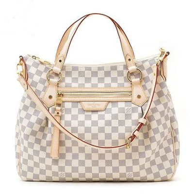 Сумка Louis Vuitton N41133 Evora MM Shoulder Bag Damier Azur Canvas "White" фото № 2
