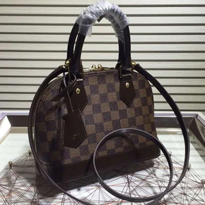 Сумка Louis Vuitton N41221 Alma BB Tote Bag Damier Ebene Canvas "Brown" фото № 3