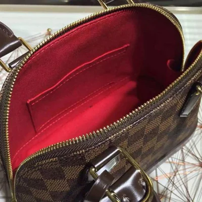 Сумка Louis Vuitton N41221 Alma BB Tote Bag Damier Ebene Canvas "Brown" фото № 9