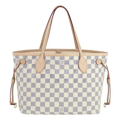 Сумка Louis Vuitton N51110 Neverfull PM Shoulder Bag Damier Azur Canvas "White"