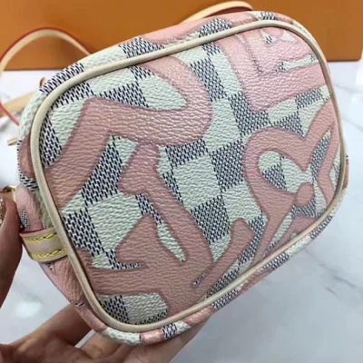 Сумка Louis Vuitton N60052 Nano Noe Shoulder Bag Damier Azur Canvas "White" фото № 6