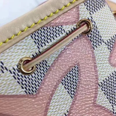 Сумка Louis Vuitton N60052 Nano Noe Shoulder Bag Damier Azur Canvas "White" фото № 7