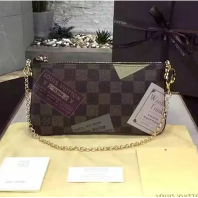 Клатч Louis Vuitton N63080 Pochette Milla MM Damier Ebene Canvas "Brown" фото № 2