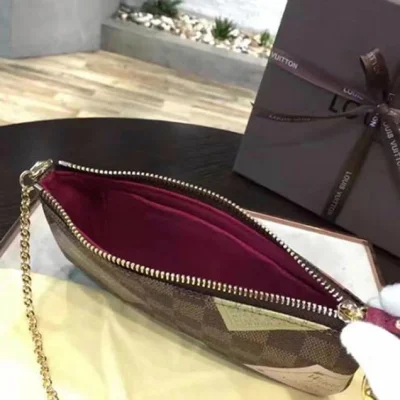 Клатч Louis Vuitton N63080 Pochette Milla MM Damier Ebene Canvas "Brown" фото № 9