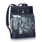 Рюкзак Louis Vuitton M54126 Steamer Backpack Monogram Savane Canvas "Navy Blue"