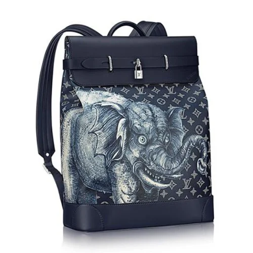 Рюкзак Louis Vuitton M54126 Steamer Backpack Monogram Savane Canvas "Navy Blue"