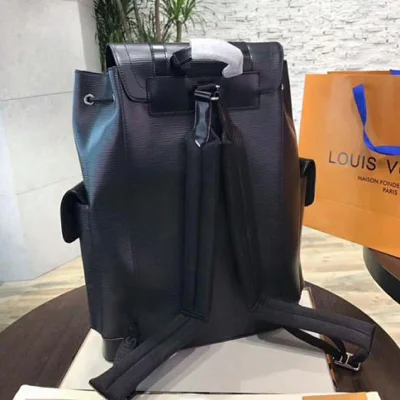 Рюкзак Louis Vuitton x Supreme Christopher Backpack PM M53413 Epi Leather "Black" фото № 6