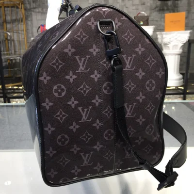 Сумка Louis Vuitton Monogram Eclipse Glaze Keepall Bandouliere 50 M43901 "Black" фото № 6