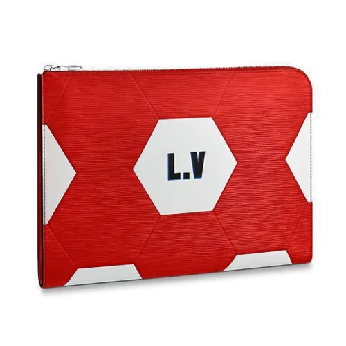 Клатч Louis Vuitton Pochette Jour GM Canvas FIFA World Cup Russia 2018 Collection M63232 White "Red"