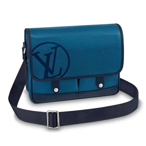 Сумка Louis Vuitton Men's Messenger PM Bag in Epi Leather M53494 Blue Azur 2017 "Navy Blue"