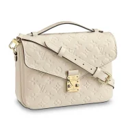 Сумка Louis Vuitton Pochette Metis 25cm Bag Monogram Empreinte Canvas Spring Summer 2018 Collection M44072 Creme