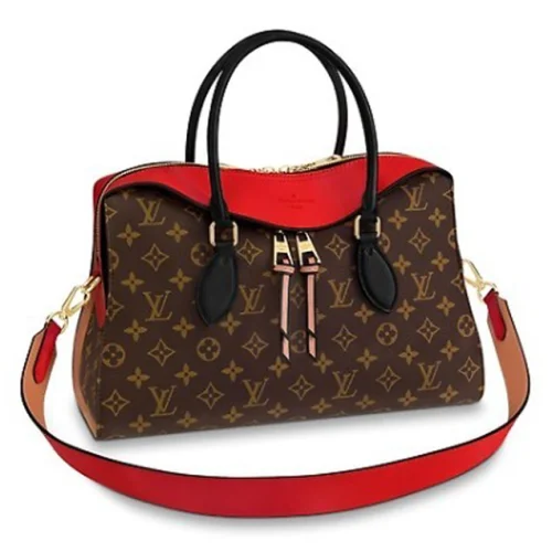 Сумка Louis Vuitton Tuileries 35cm Bag Monogram Canvas Tricolor Cowhide Fall Winter 2018 Collection M43795 Kabuki "Brown"