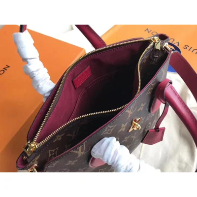 Сумка Louis Vuitton Flower Zipped Tote BB M44350 Monogram Canvas Lie De Vin Red "Brown" фото № 9