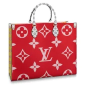 Сумка Louis Vuitton Onthego Tote Bag M44569 Monogram Coated Canvas Pink "Red"