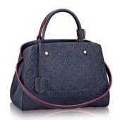 Сумка Louis Vuitton M42746 Montaigne MM Tote Bag Monogram Empreinte Leather "Navy Blue"