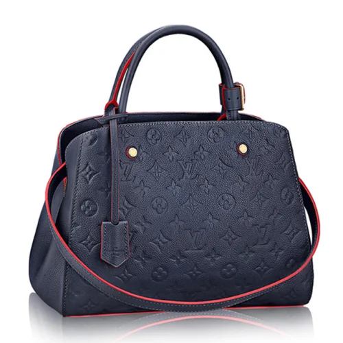 Сумка Louis Vuitton M42746 Montaigne MM Tote Bag Monogram Empreinte Leather "Navy Blue"