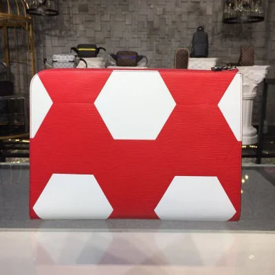 Клатч Louis Vuitton Pochette Jour GM Canvas FIFA World Cup Russia 2018 Collection M63232 White "Red" фото № 5