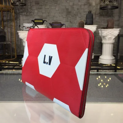 Клатч Louis Vuitton Pochette Jour GM Canvas FIFA World Cup Russia 2018 Collection M63232 White "Red" фото № 7