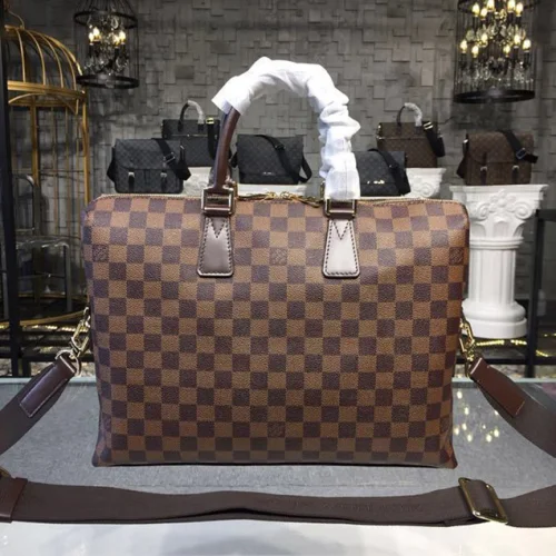 Портфель Louis Vuitton Porte-Documents Jour PM Bag 38cm Damier Ebene Canvas Fall Winter 2018 Collection N42242 "Brown"