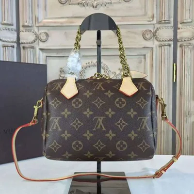 Сумка Louis Vuitton M40988 Speedy 20 Chain Tote Bag Monogram Canvas "Brown" фото № 4