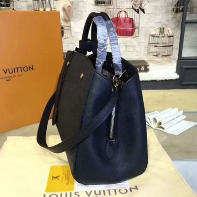 Сумка Louis Vuitton M41048 Montaigne MM Tote Bag Monogram Empreinte Leather "Black" фото № 3