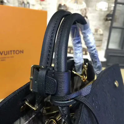 Сумка Louis Vuitton M41048 Montaigne MM Tote Bag Monogram Empreinte Leather "Black" фото № 6