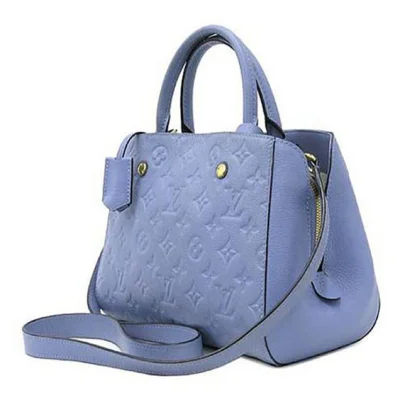 Сумка Louis Vuitton M41050 Montaigne BB Tote Bag Monogram Empreinte Leather "Blue" фото № 3