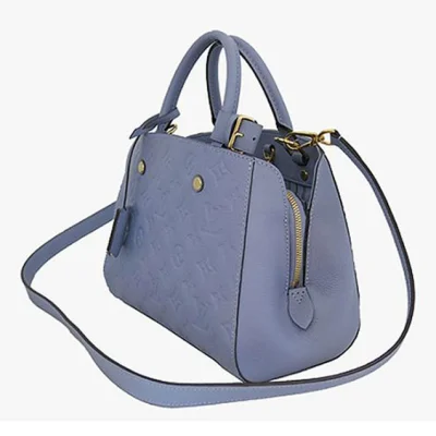Сумка Louis Vuitton M41050 Montaigne BB Tote Bag Monogram Empreinte Leather "Blue" фото № 6