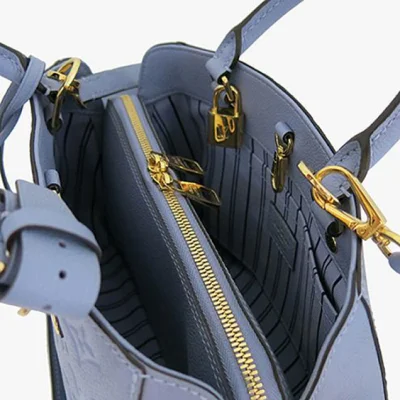 Сумка Louis Vuitton M41050 Montaigne BB Tote Bag Monogram Empreinte Leather "Blue" фото № 8