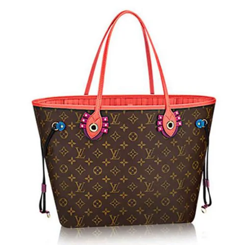 Сумка Louis Vuitton M41663 Neverfull MM Totem Shoulder Bag Monogram Canvas "Brown"