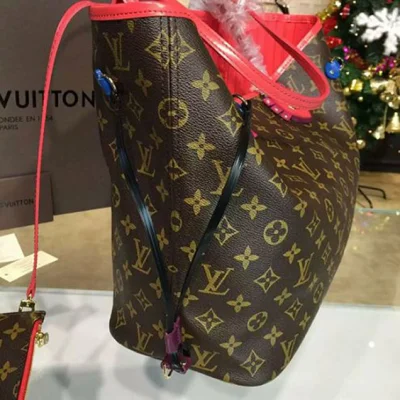 Сумка Louis Vuitton M41663 Neverfull MM Totem Shoulder Bag Monogram Canvas "Brown" фото № 4