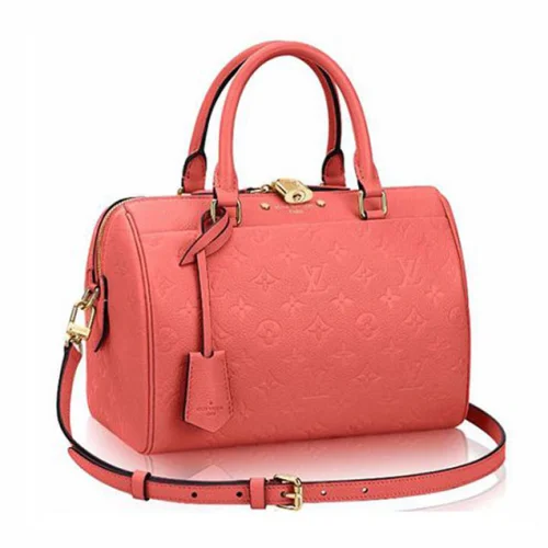Сумка Louis Vuitton M42403 Speedy Bandouliere 25 Tote Bag Monogram Empreinte Leather "Peach"