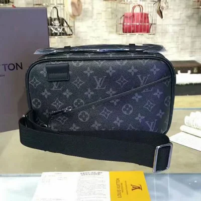 Сумка Louis Vuitton M42906 Bumbag Sling Bag Monogram Eclipse Canvas "Black" фото № 4
