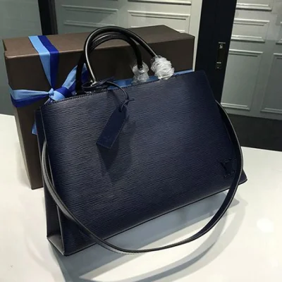 Сумка Louis Vuitton M51328 Kleber MM Tote Bag Epi Leather "Navy Blue" фото № 3