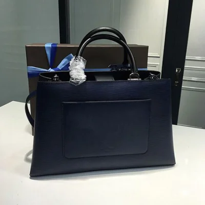 Сумка Louis Vuitton M51328 Kleber MM Tote Bag Epi Leather "Navy Blue" фото № 6
