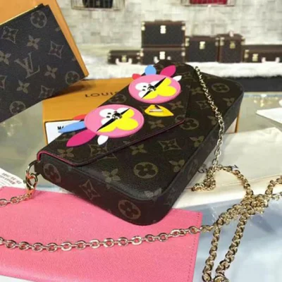 Сумка Louis Vuitton M62416 Pochette Felicie Crossbody Bag Monogram Canvas "Brown" фото № 6
