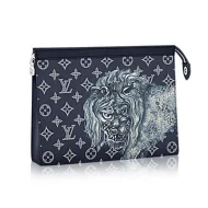 Клатч Louis Vuitton M66639 Pochette Voyage MM Monogram Canvas "Navy Blue"