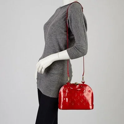 Сумка Louis Vuitton M90174 Alma BB Tote Bag Monogram Vernis "Red" фото № 10