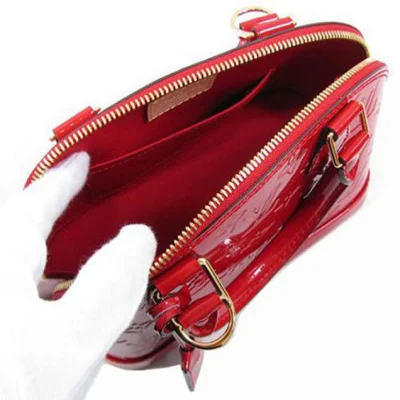 Сумка Louis Vuitton M90174 Alma BB Tote Bag Monogram Vernis "Red" фото № 7