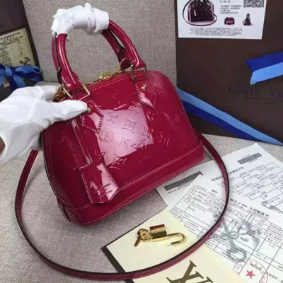 Сумка Louis Vuitton M91771 Alma BB Tote Bag Monogram Vernis "Pink" фото № 2